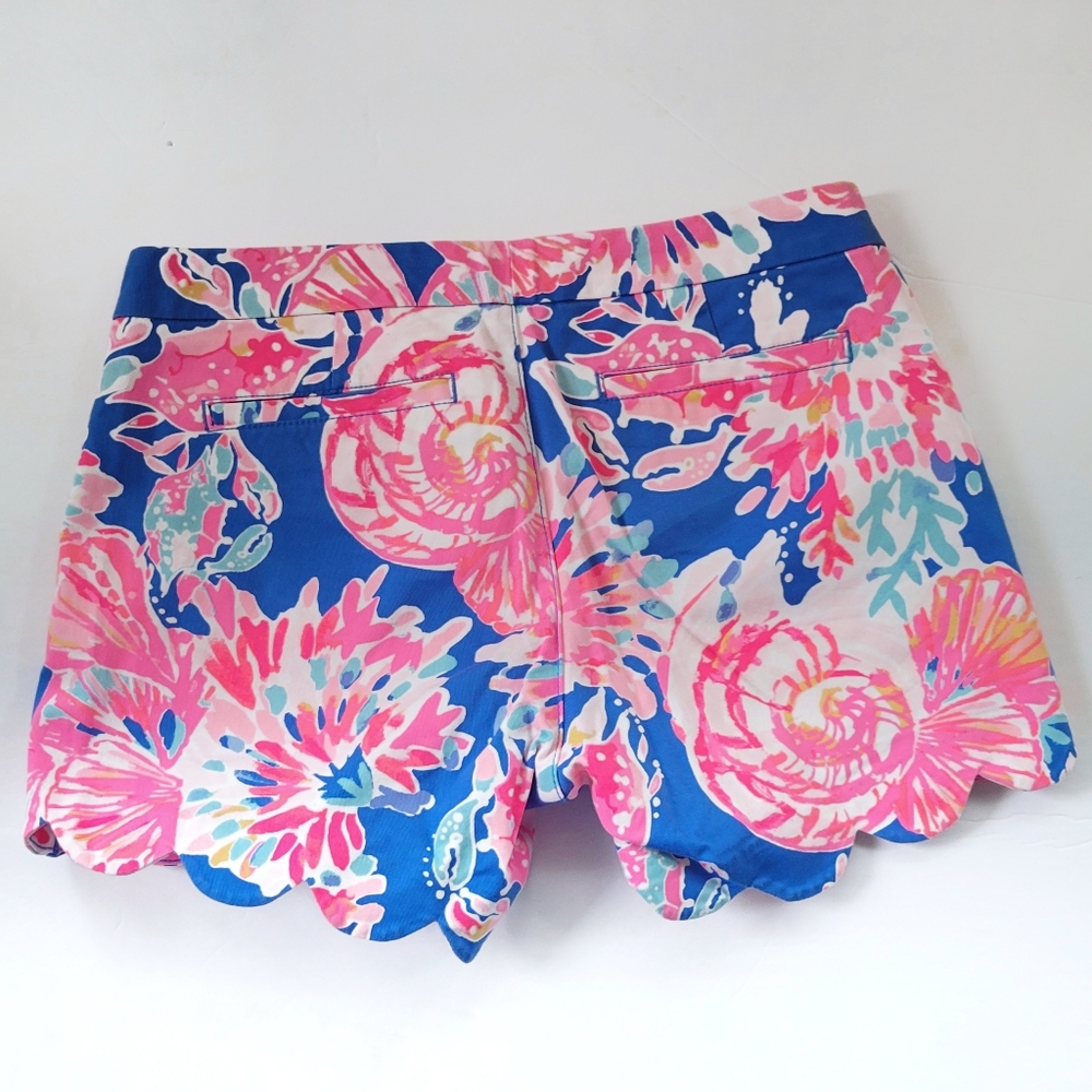 Lilly Pulitzer | The Buttercup Stretch Scalloped Shorts Size 2 - Picture 2 of 6